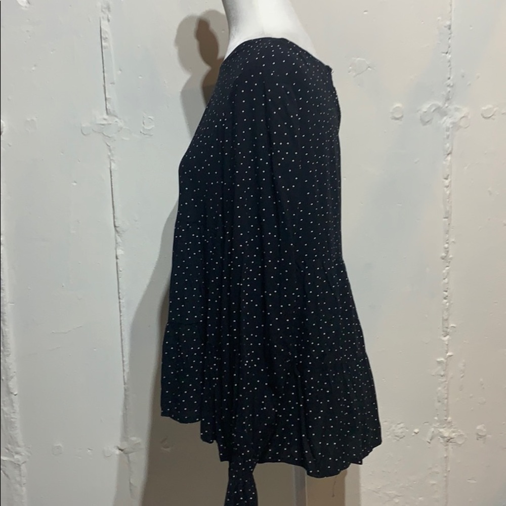 Pop sugar black and white polkadot baby doll top - Picture 4 of 4